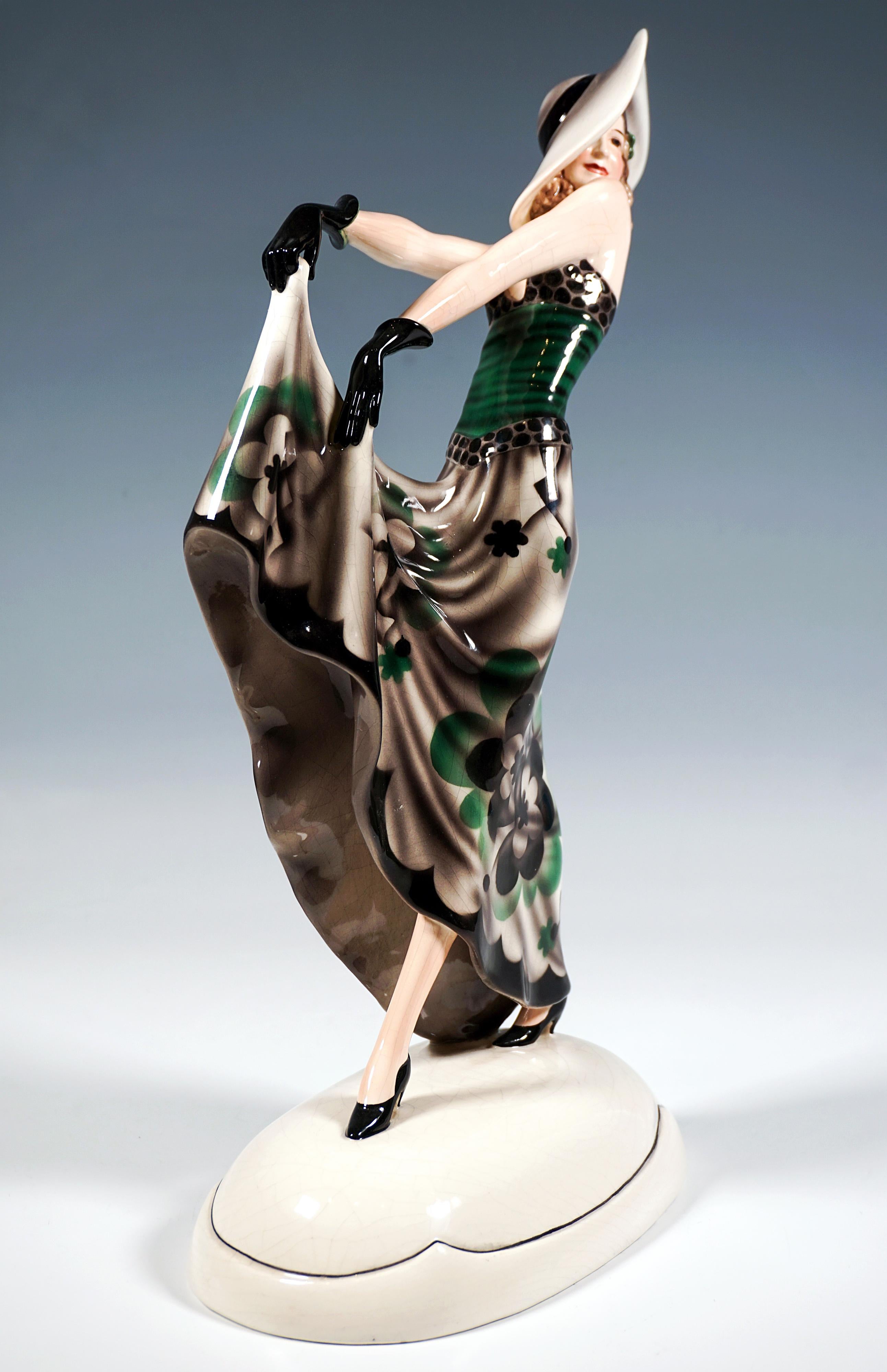Goldscheider Art Déco Figurine 'The Blonde Dream', by Stephan Dakon, ca 1932 In Good Condition For Sale In Vienna, AT