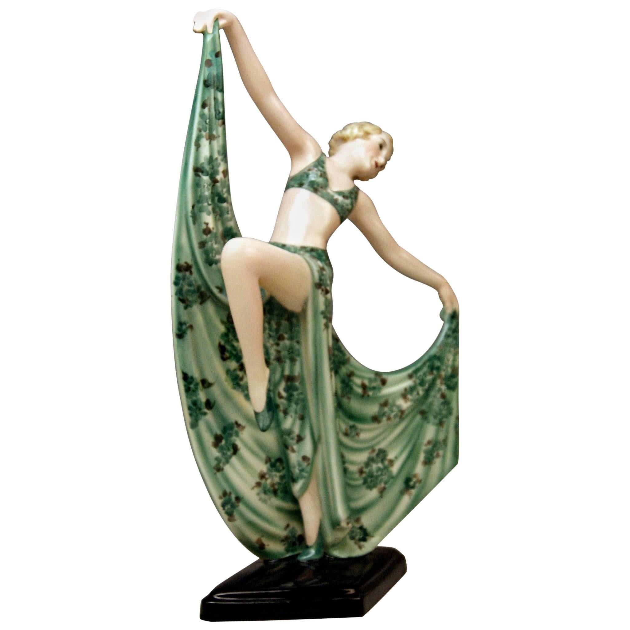 Goldscheider Art Deco Lady Dancer by Josef Lorenzl Model 7053 Made 1936-1937