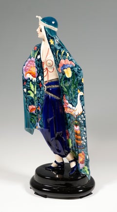 Goldscheider Art Deco Odalisque 'Aida', by Josef Lorenzl, Around 1925