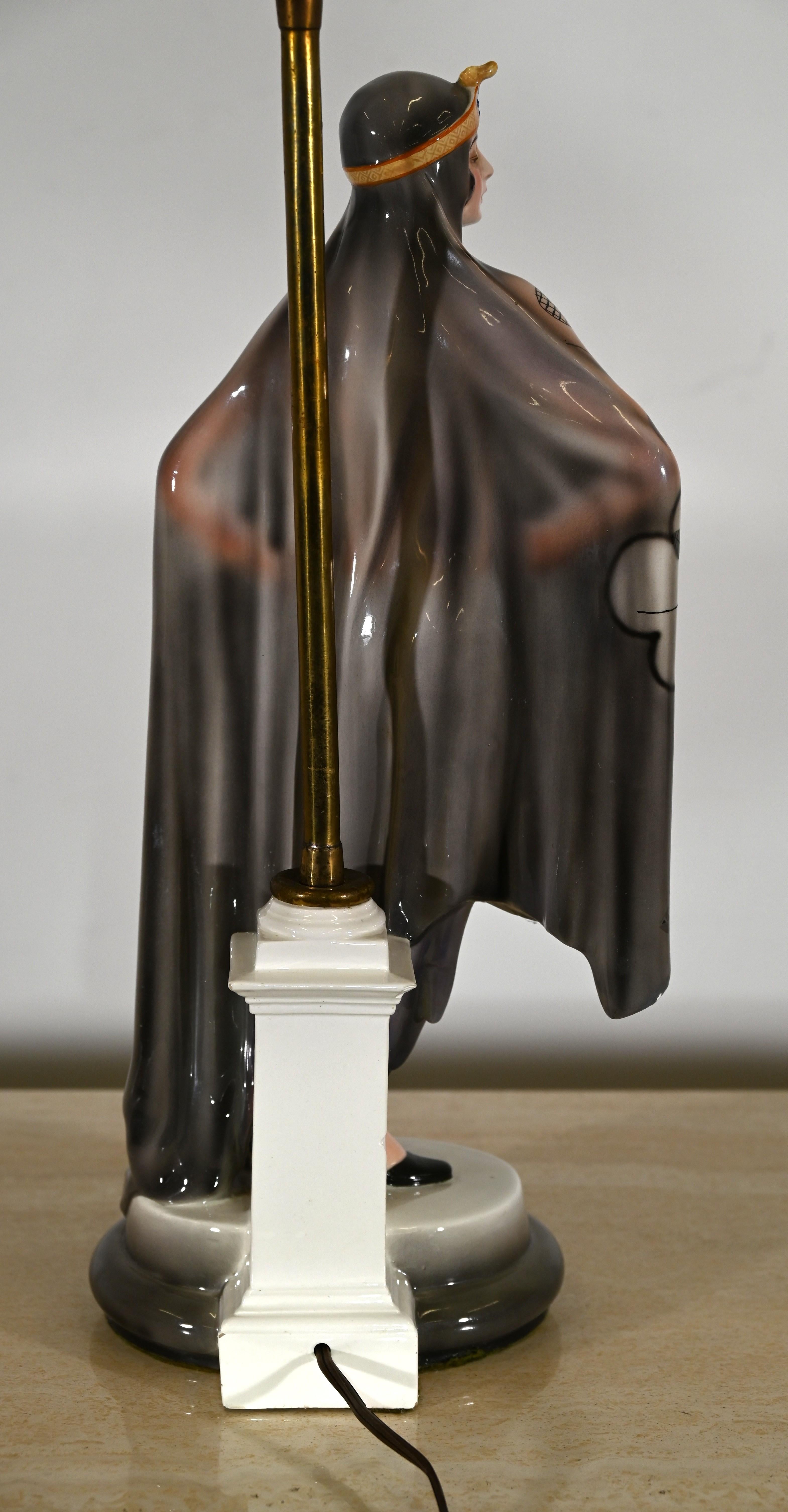 Goldscheider Art Deco Table Lamp by Josef Lorenzl, 1920s For Sale 3