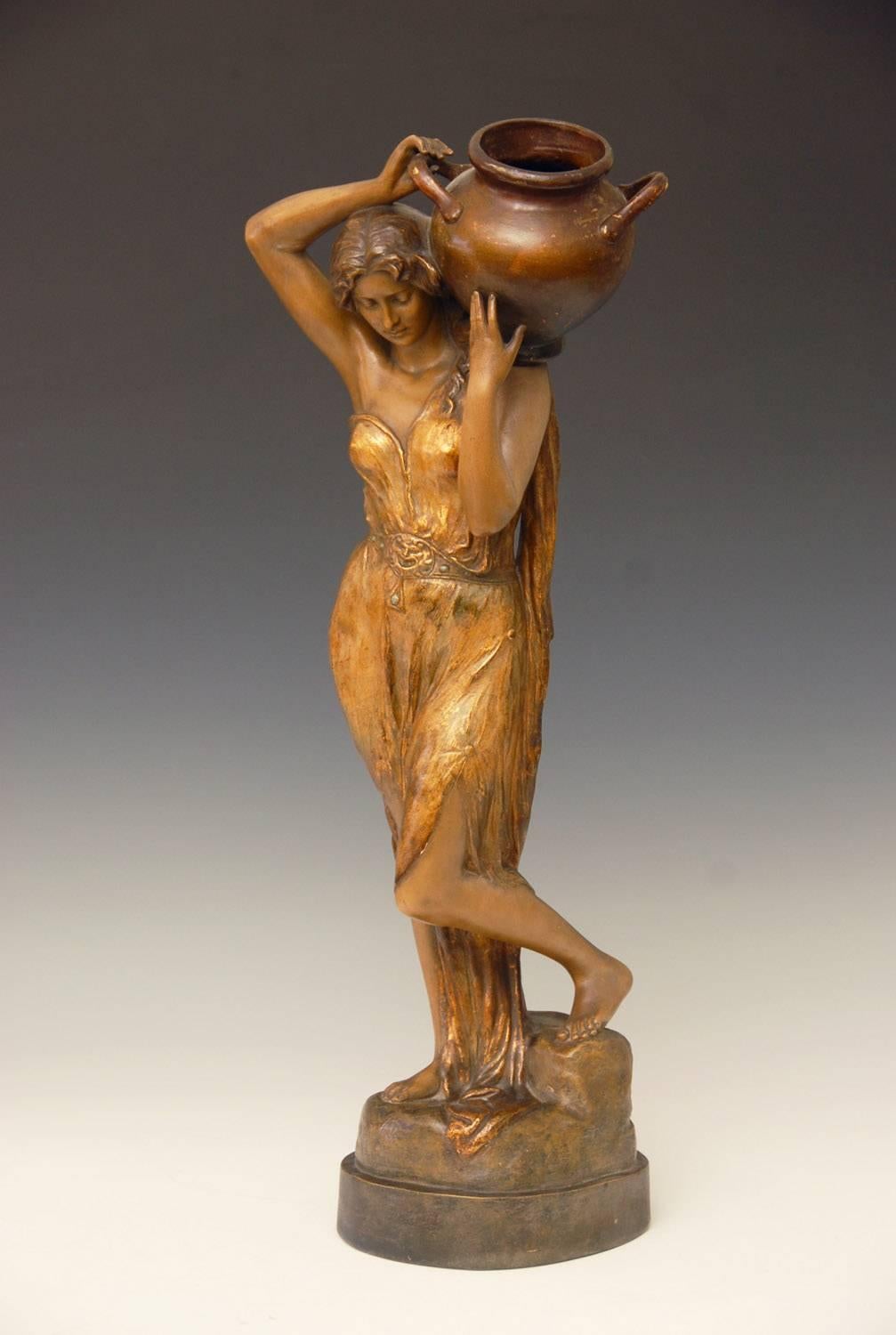 Goldscheider Art Nouveau Terracotta Figure of Water Carrier 3