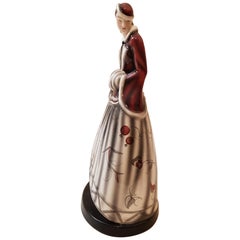 Goldscheider Austria Ceramic Lady with Hat, 1931