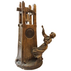 Goldscheider Austria Romantic  Brown Terracotta Sculpture, 1900s