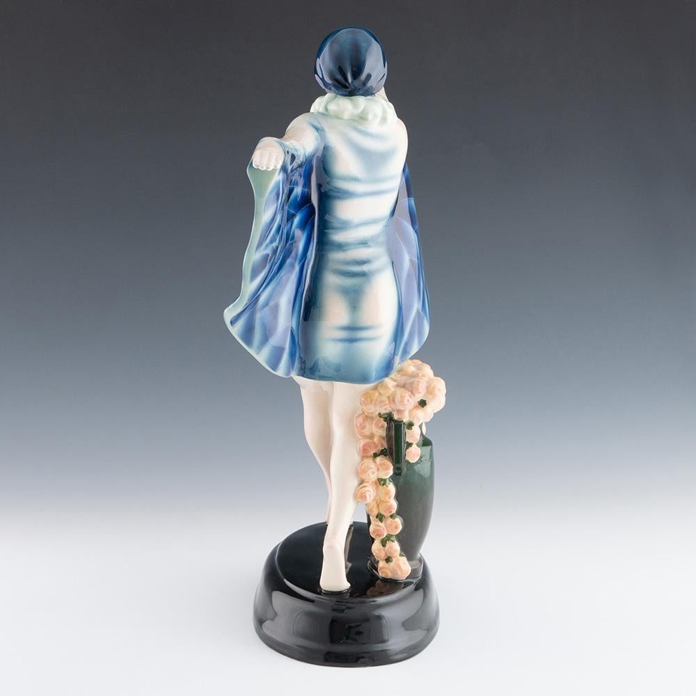 Art Déco Figura Goldscheider - Uccello catturato di Josef Lorenzl c1925 in vendita