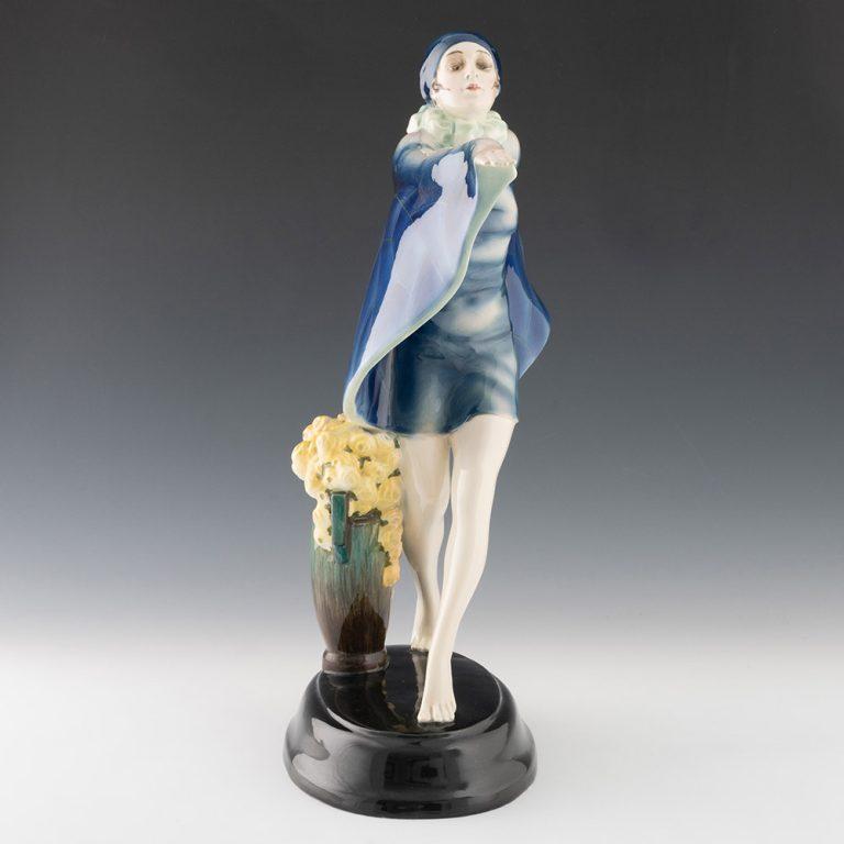 Autrichien Figure de Goldscheider - Oiseau capturé par Josef Lorenzl c1925 en vente