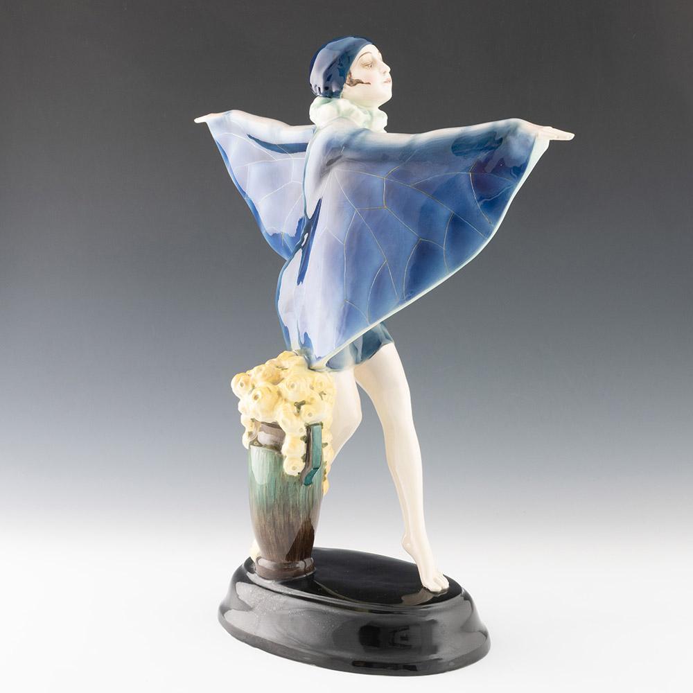 Figure de Goldscheider - Oiseau capturé par Josef Lorenzl c1925 Bon état - En vente à Tunbridge Wells, GB