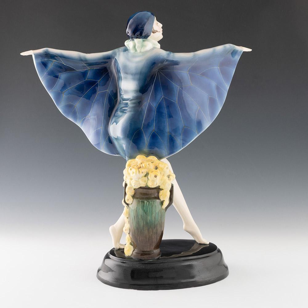 Début du 20ème siècle Figure de Goldscheider - Oiseau capturé par Josef Lorenzl c1925 en vente