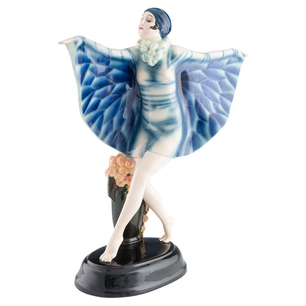 Figura Goldscheider - Uccello catturato di Josef Lorenzl c1925 in vendita