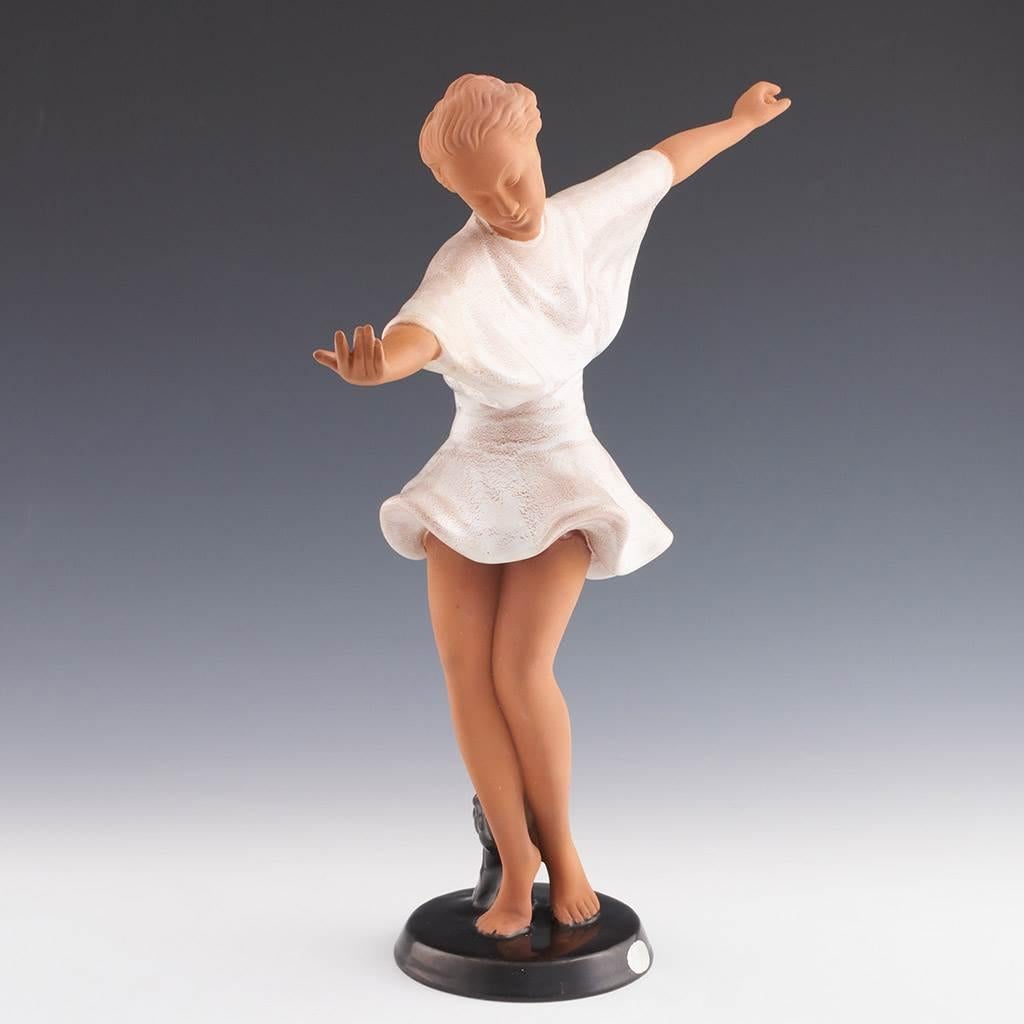 Art Déco Figura Goldscheider - Armonia danzante di Josef Lorenzl in vendita