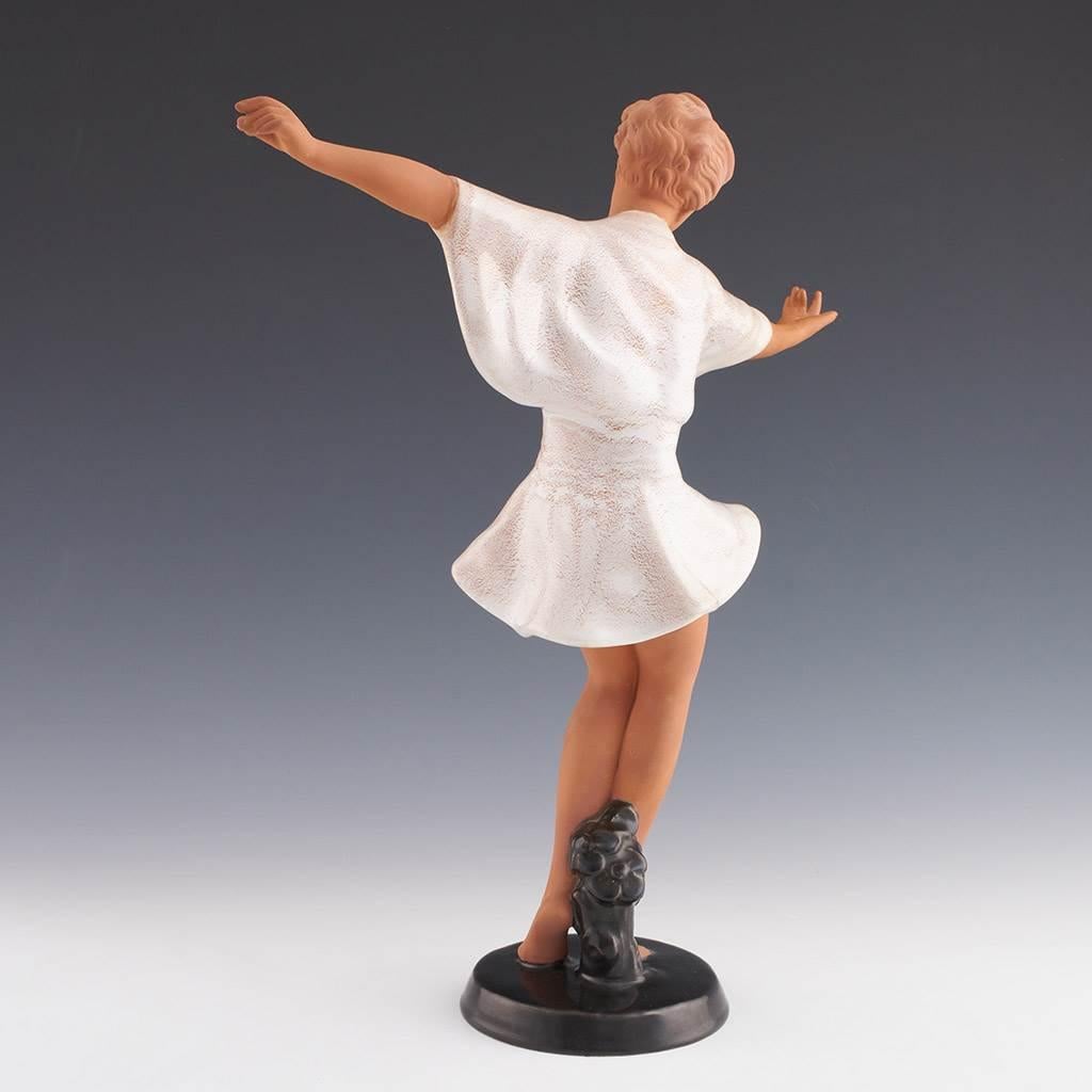 Metà XX secolo Figura Goldscheider - Armonia danzante di Josef Lorenzl in vendita