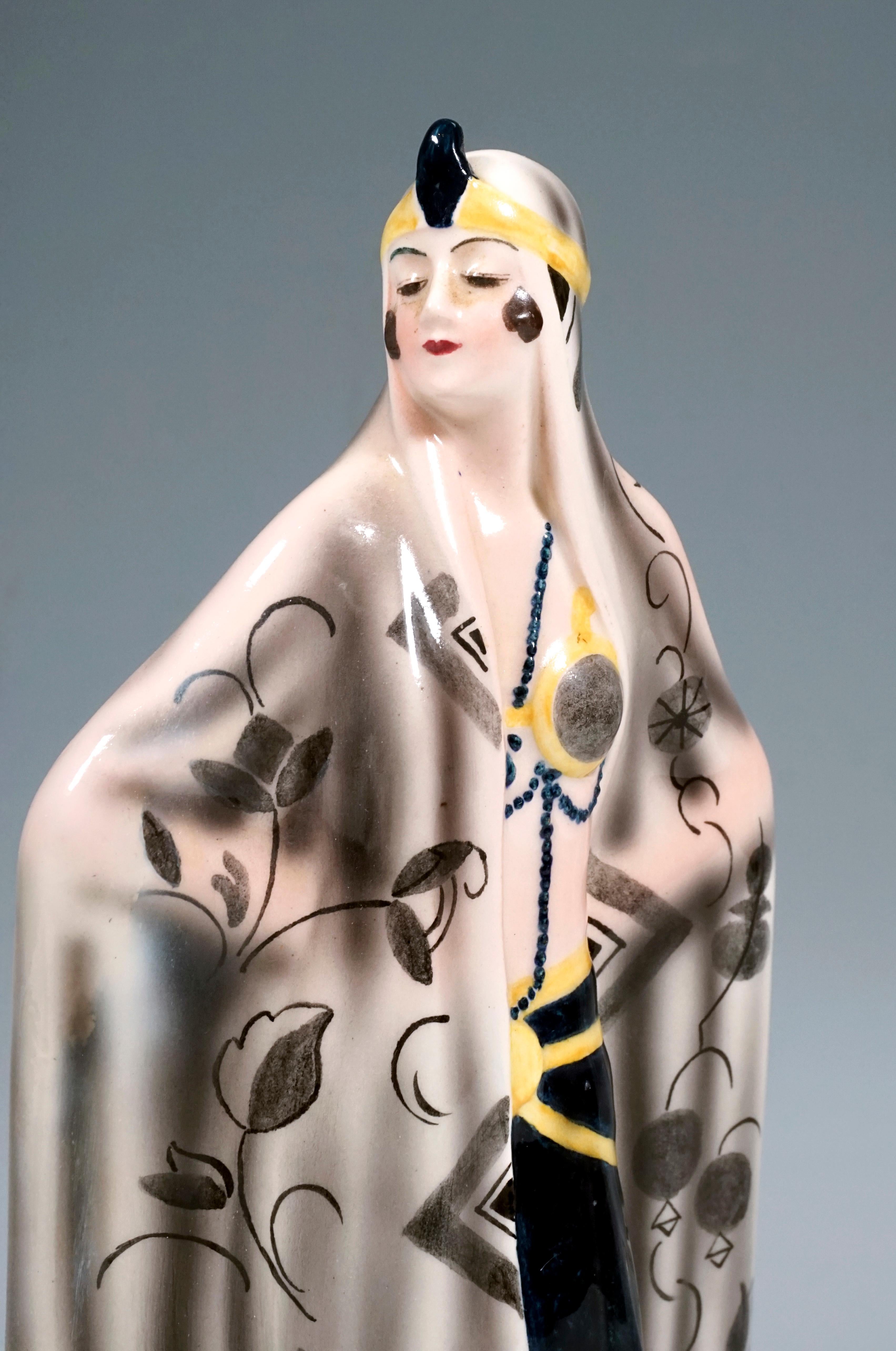Goldscheider-Figur „Aida“ von Josef Lorenzl, Wien, um 1925 (Art déco) im Angebot