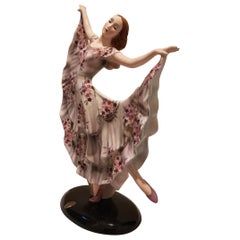 Goldscheider, Germany, Dancer with Flower decoration Dress, Ceramic, 1936