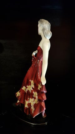 Goldscheider Herczeg Claire Art Deco Germany Dancer Phantasie Ceramic, 1939