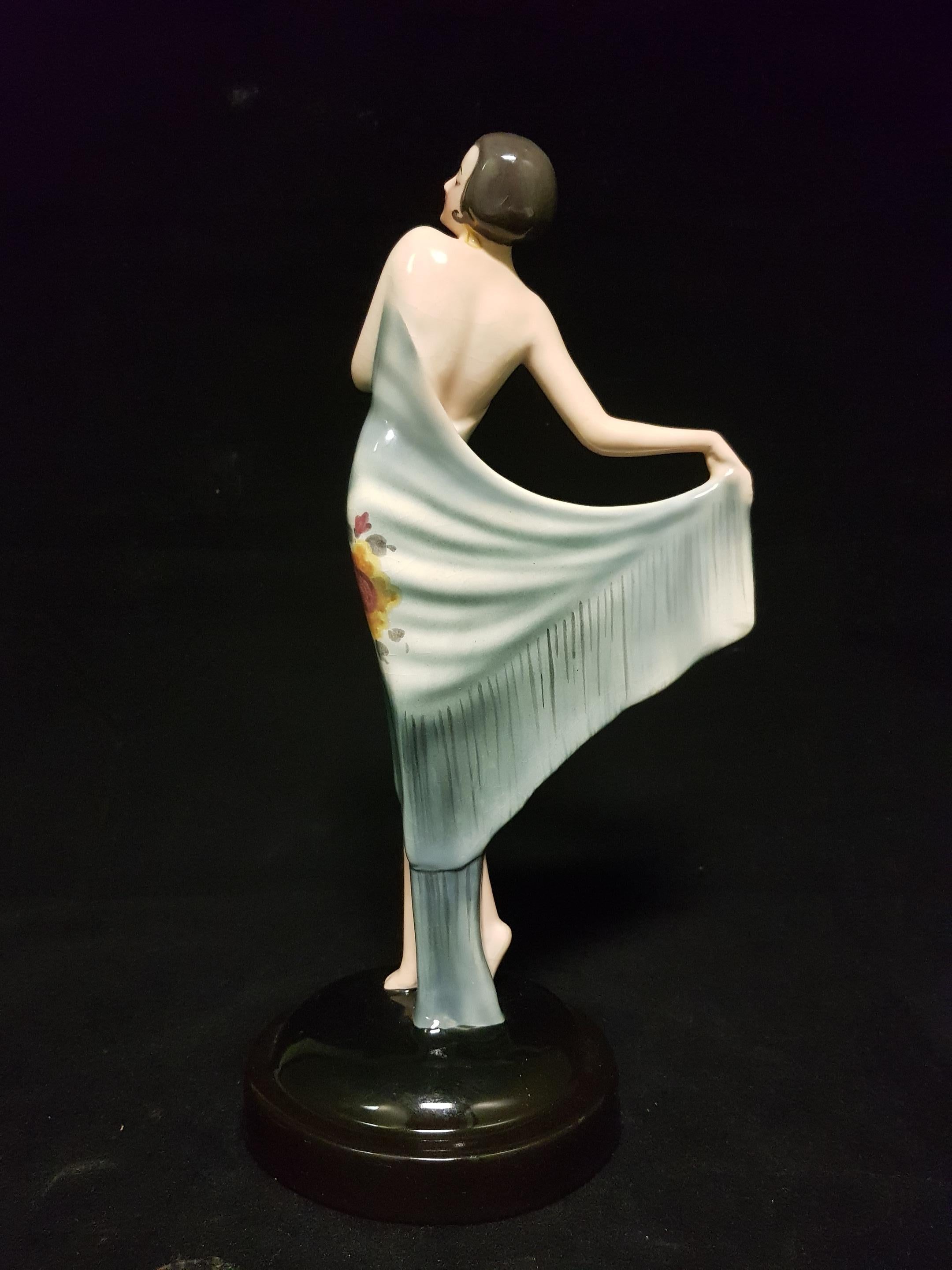 Goldscheider Josef Lorenzl Austria Spanischer Dancer Ceramic Sculpture, 1928 In Good Condition In Mondovì cn, Italia