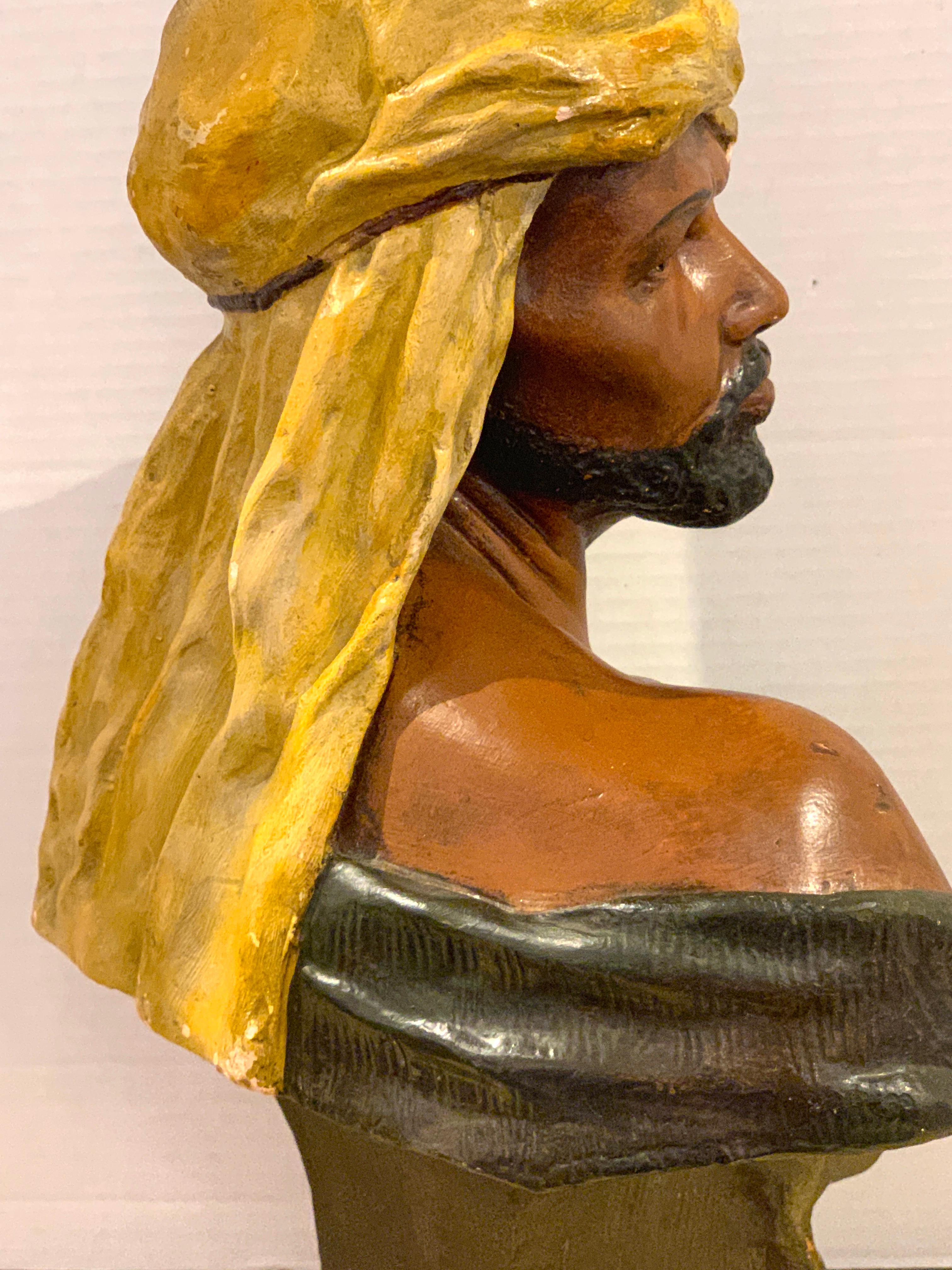 Belle Époque Goldscheider Orientalist Bust of an Arab