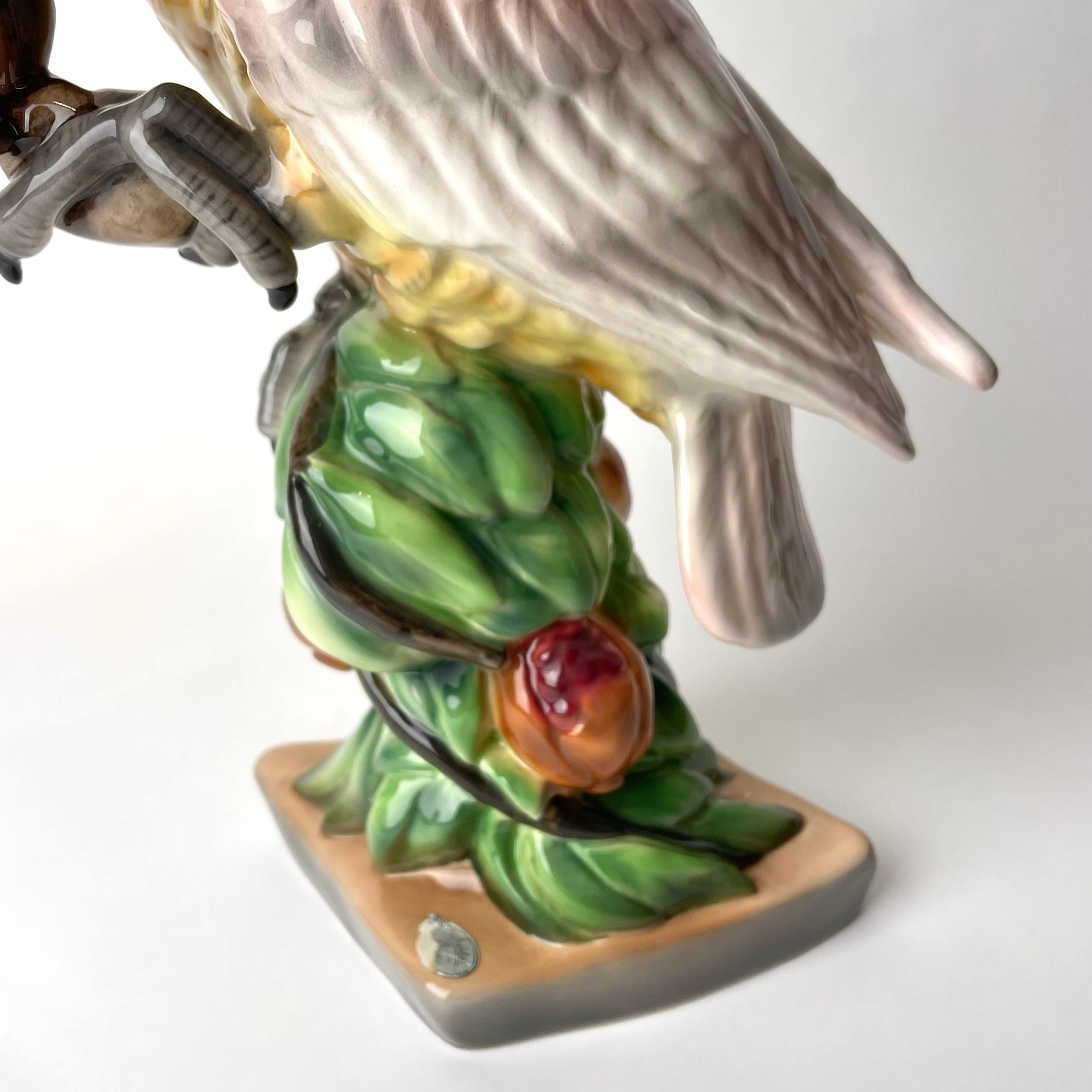 Goldscheider Porcealin Figure in shape of Parrot, 1920s For Sale 2