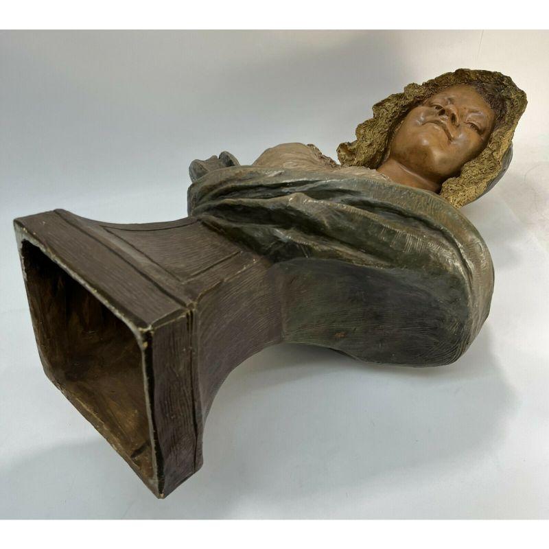 20th Century Goldscheider Reproduction Reserve Austrian Terracotta Bust of a Beauty Sculpture For Sale
