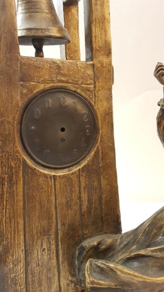 Goldscheider Austria Romantic  Brown Terracotta Sculpture, 1900s