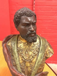 Terracotta Goldscheider marcata "OTHELLO", Austria, circa 1895