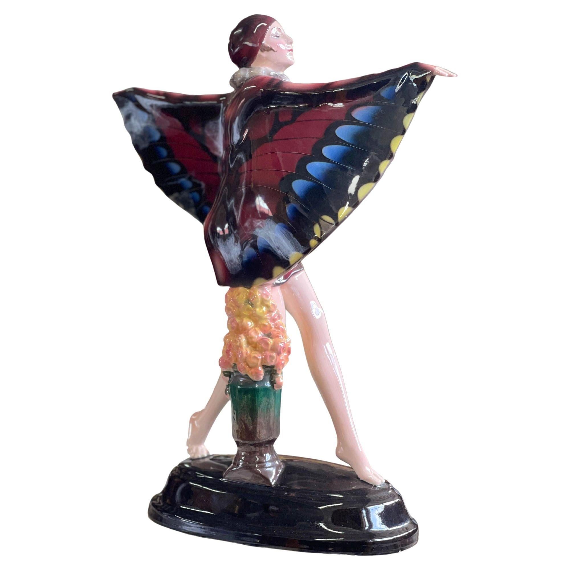 Bellissima figura in porcellana art déco intitolata 