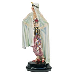Vintage Goldscheider "The Egyptian Dancer" ceramic statuette by Josef Lorenzl
