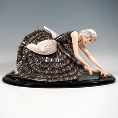 Goldscheider Vienna, Anna Pavlova as 'Dying Swan', by Stephan Dakon, Around 1936