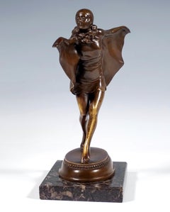 Goldscheider Vienna Art Déco Bronze Figurine 'The Captured Bird', Lorenzl, c1922