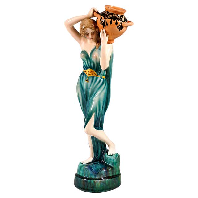 Goldscheider Stunning Goldscheider Vienna Art Deco Ceramic Barzoi Sculpture, signed ...
