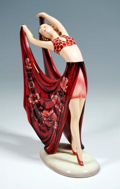 Goldscheider Vienna Art Deco Dancer 'Beauty', by Stephan Dakon, Around 1935