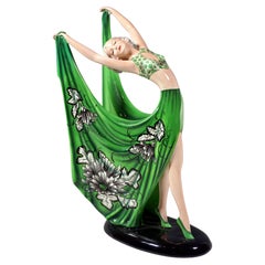Goldscheider Vienna Art Deco Dancer 'Beauty', by Stephan Dakon, Around 1935