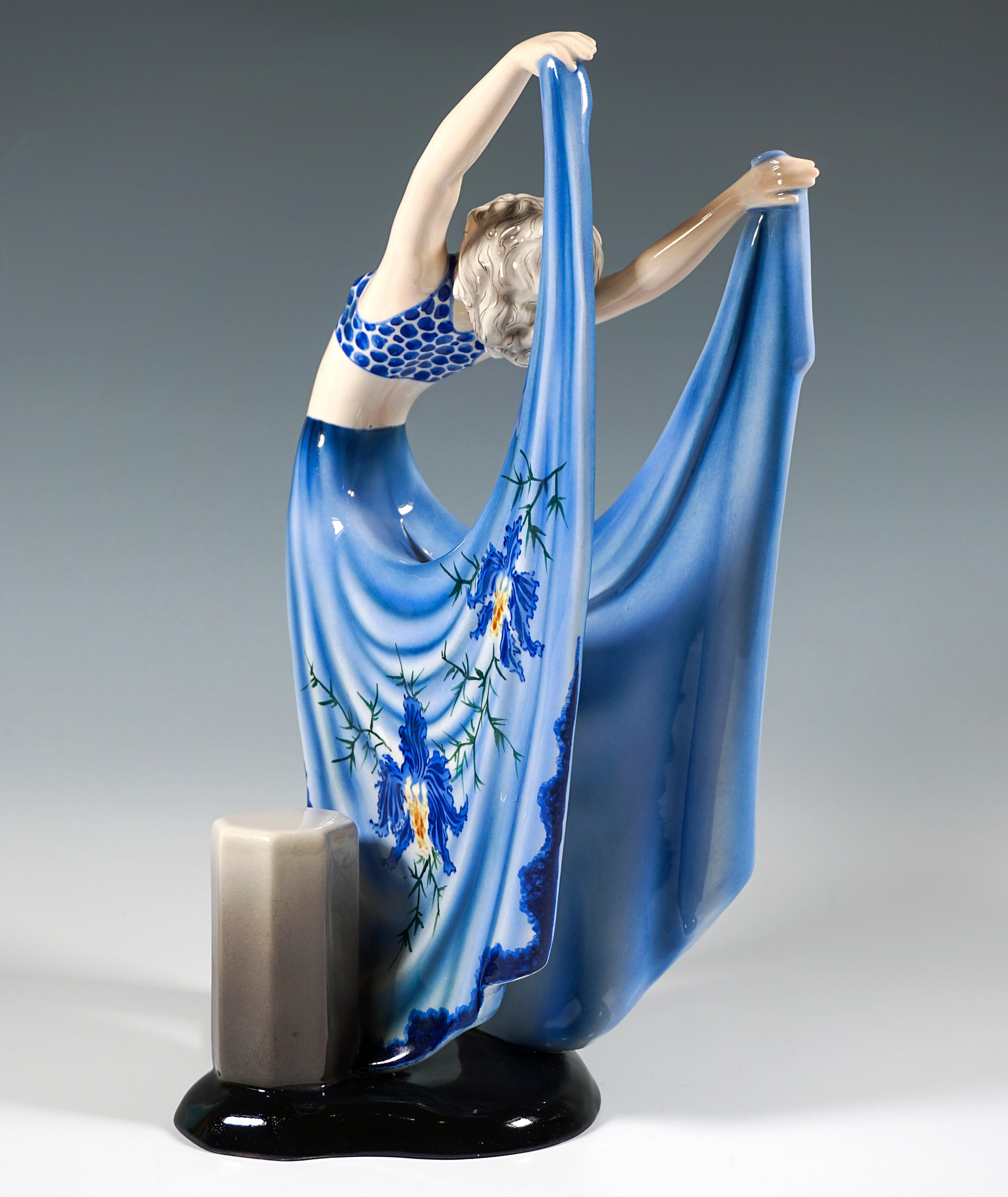 Hand-Crafted Goldscheider Vienna Art Deco Dancer 'Beauty', by Stephan Dakon, Around 1939