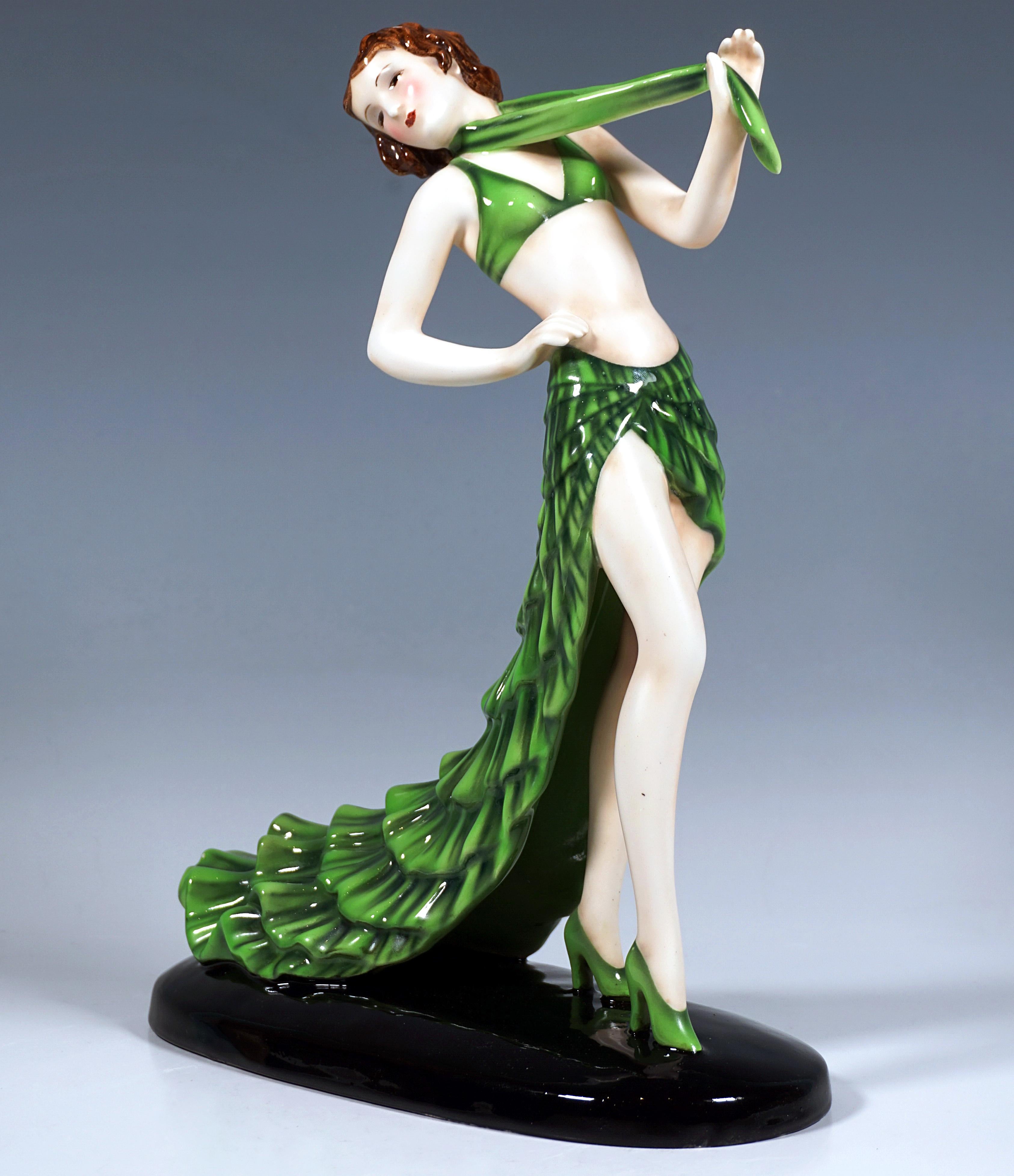 Autrichien Goldscheider Vienna Art Déco Dancer 'Rumba', par Stephan Dakon, vers 1939 en vente