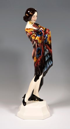 Goldscheider Vienna Art Deco Figure 'Carmen' by Josef Lorenzl Model 5616 ca 1930
