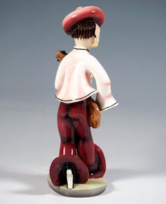 Figura Art Déco Goldscheider Vienna, Luteplayer esotico, di Kurt Goebel, 1938 ca.