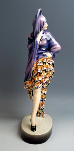 Goldscheider Vienna Art Deco Figure of a Spanish Lady Dancer by Josef Lorenzl