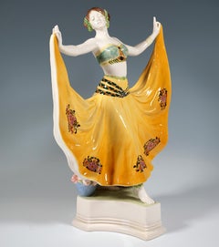 Goldscheider Vienna Art Déco Figure 'Ruth' Dancer In Oriental Costume, by Rosé