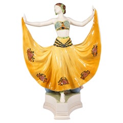Goldscheider Vienna Art Déco Figure 'Ruth' Dancer In Oriental Costume, by Rosé