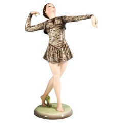 Goldscheider Vienna Art Déco Figure 'Solemn Rhythm' By Josef Lorenzl, Circa 1941