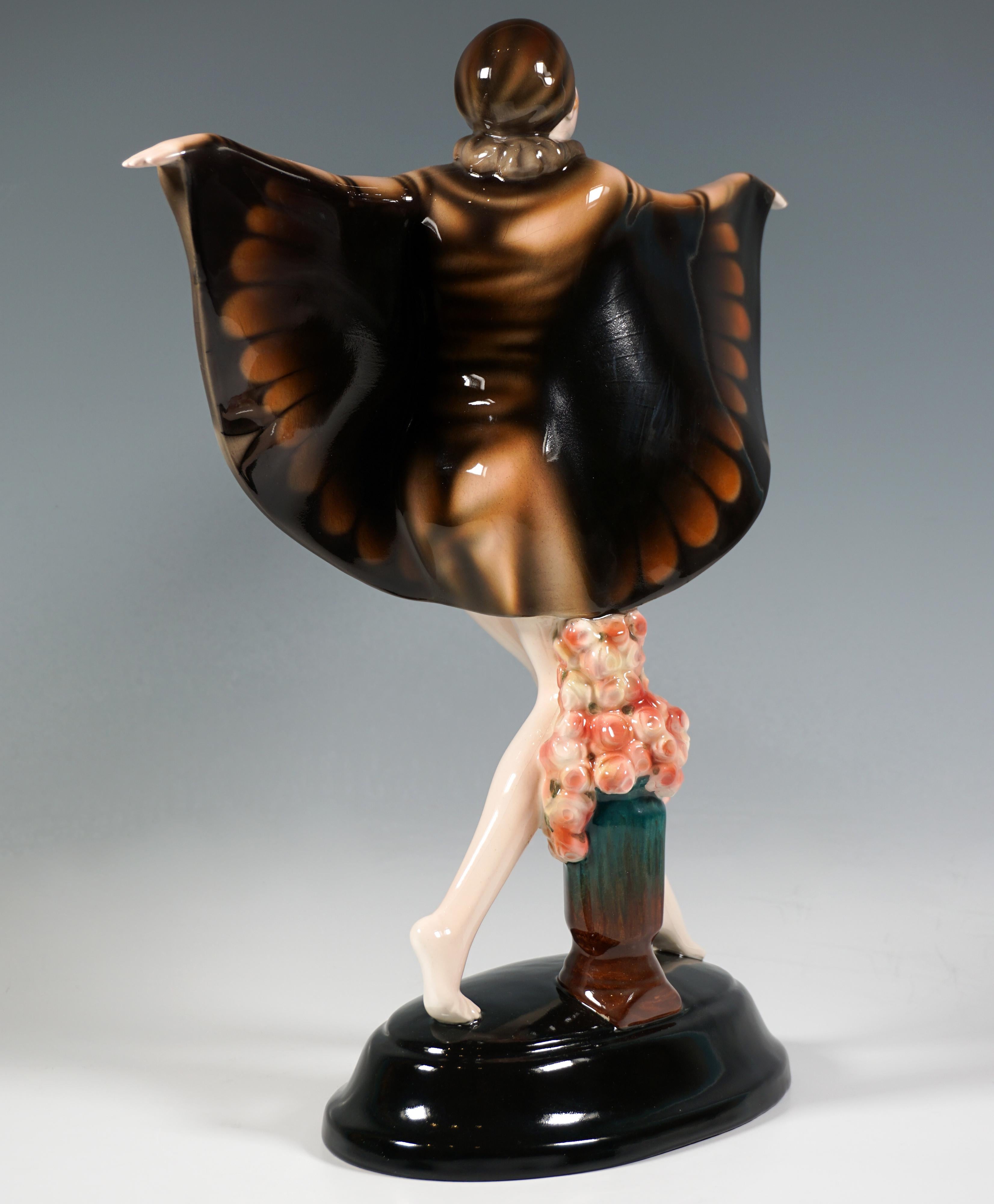 Austrian Goldscheider Vienna Art Déco Figure 'The Captured Bird', by J. Lorenzl ca. 1939