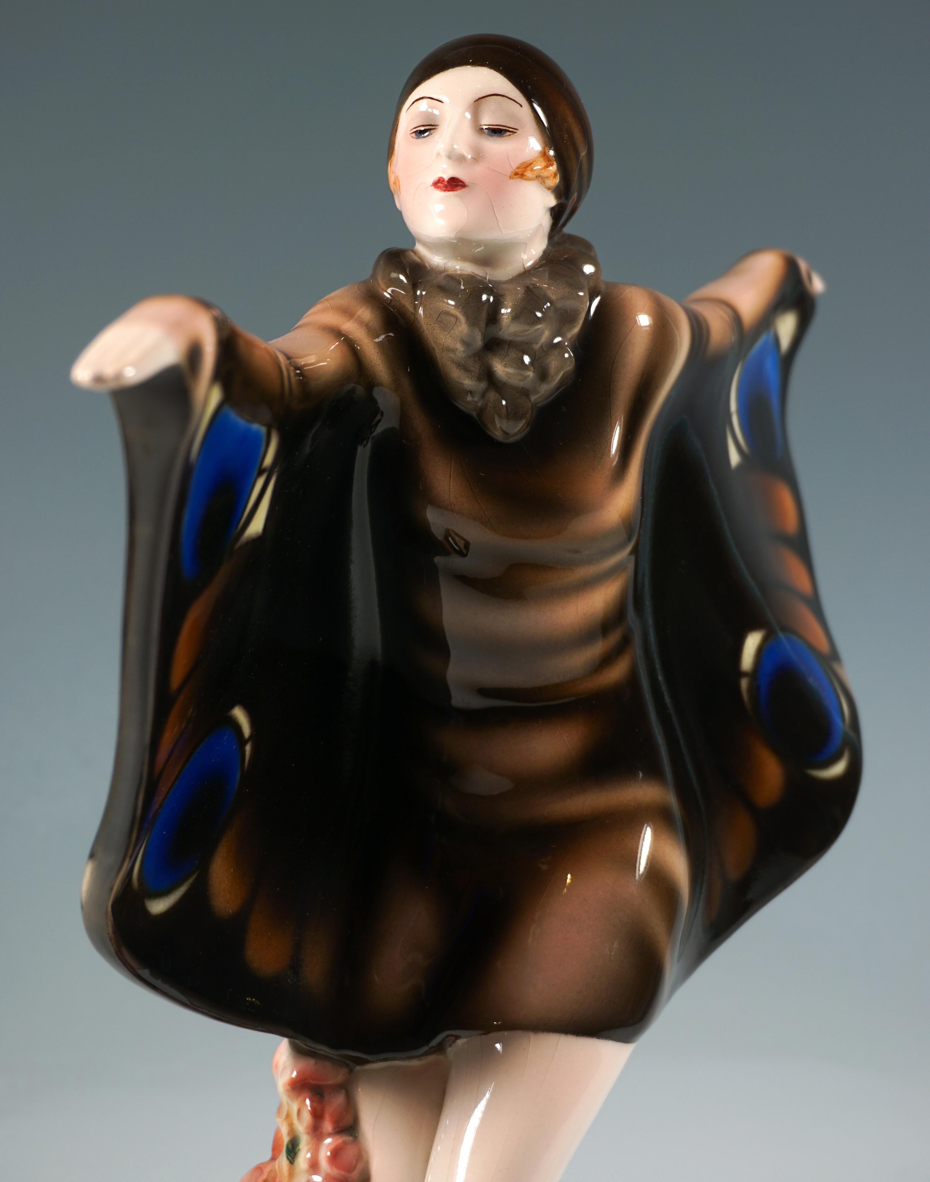 Mid-20th Century Goldscheider Vienna Art Déco Figure 'The Captured Bird', by J. Lorenzl ca. 1939