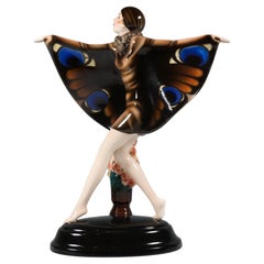 Goldscheider Vienna Art Déco Figure 'The Captured Bird', by J. Lorenzl ca. 1939