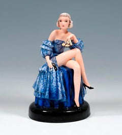 Goldscheider Vienna Art Deco Figurine 'Ball Break' by Claire Weiss, ca 1938