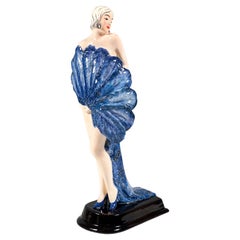 Goldscheider Vienna Art Déco Figurine 'Fan Lady', by Stephan Dakon, circa 1930
