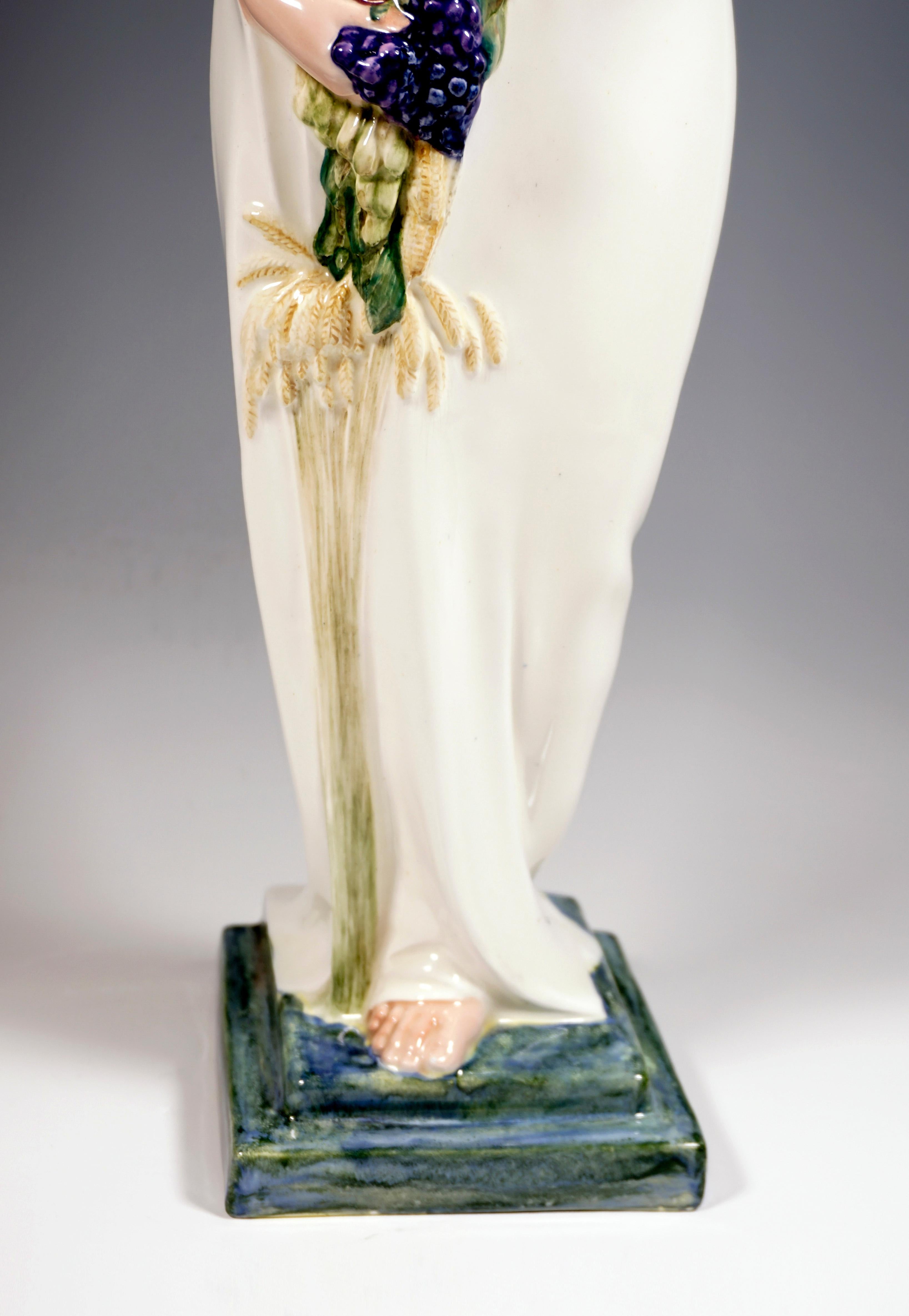 Ceramic Goldscheider Vienna Art Deco Figurine, Goddess of Fertiliy, by Karl Perl, C 1922