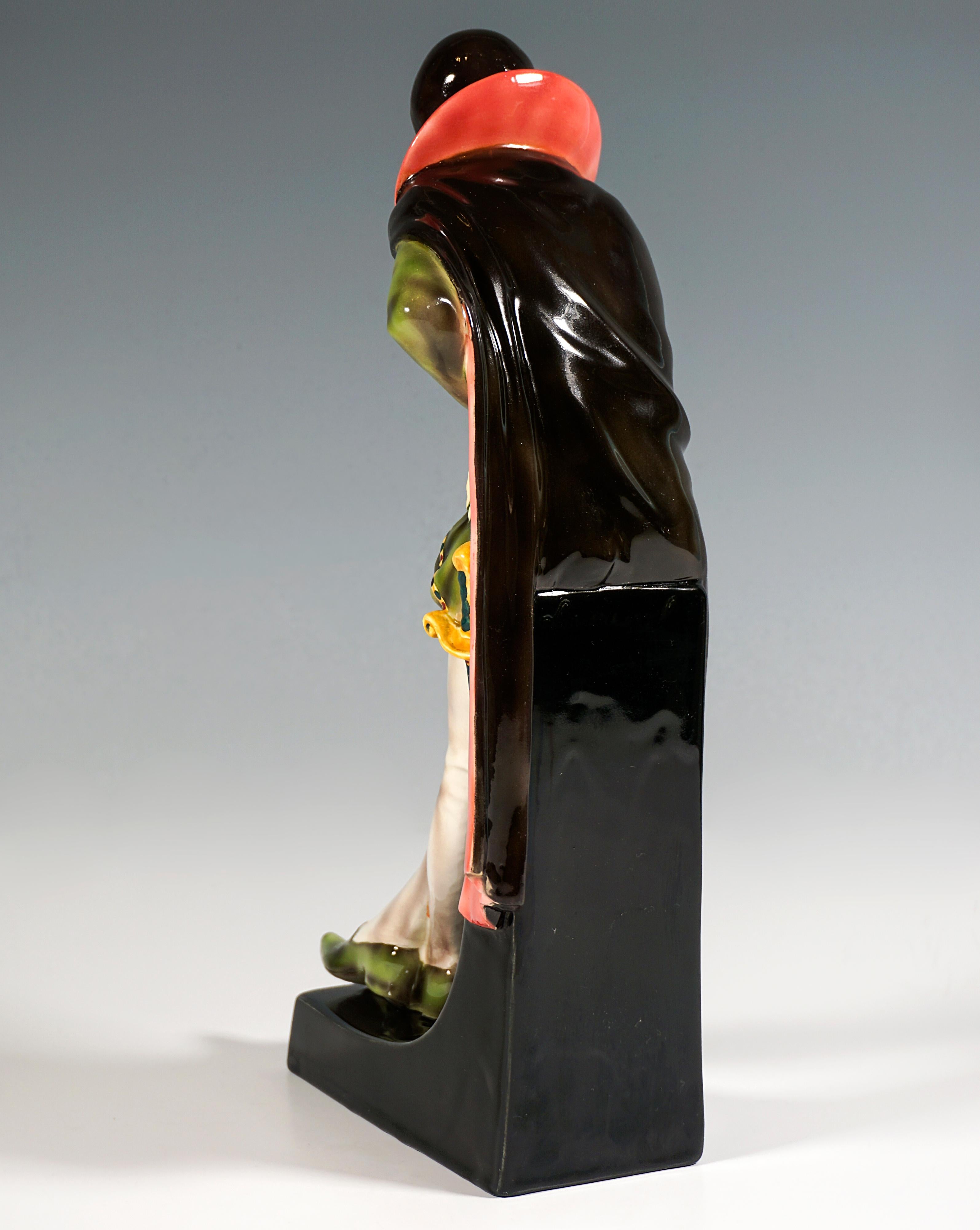 Goldscheider Wiener Art-Déco-Figur „Mephisto“, von Josef Lorenzl, um 1926 (Art déco) im Angebot