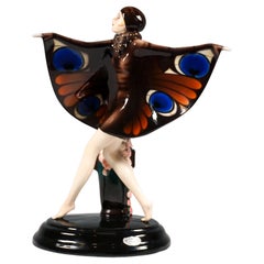 Goldscheider Vienna Art Déco Figurine 'The Captured Bird', By Lorenzl, Ca. 1935