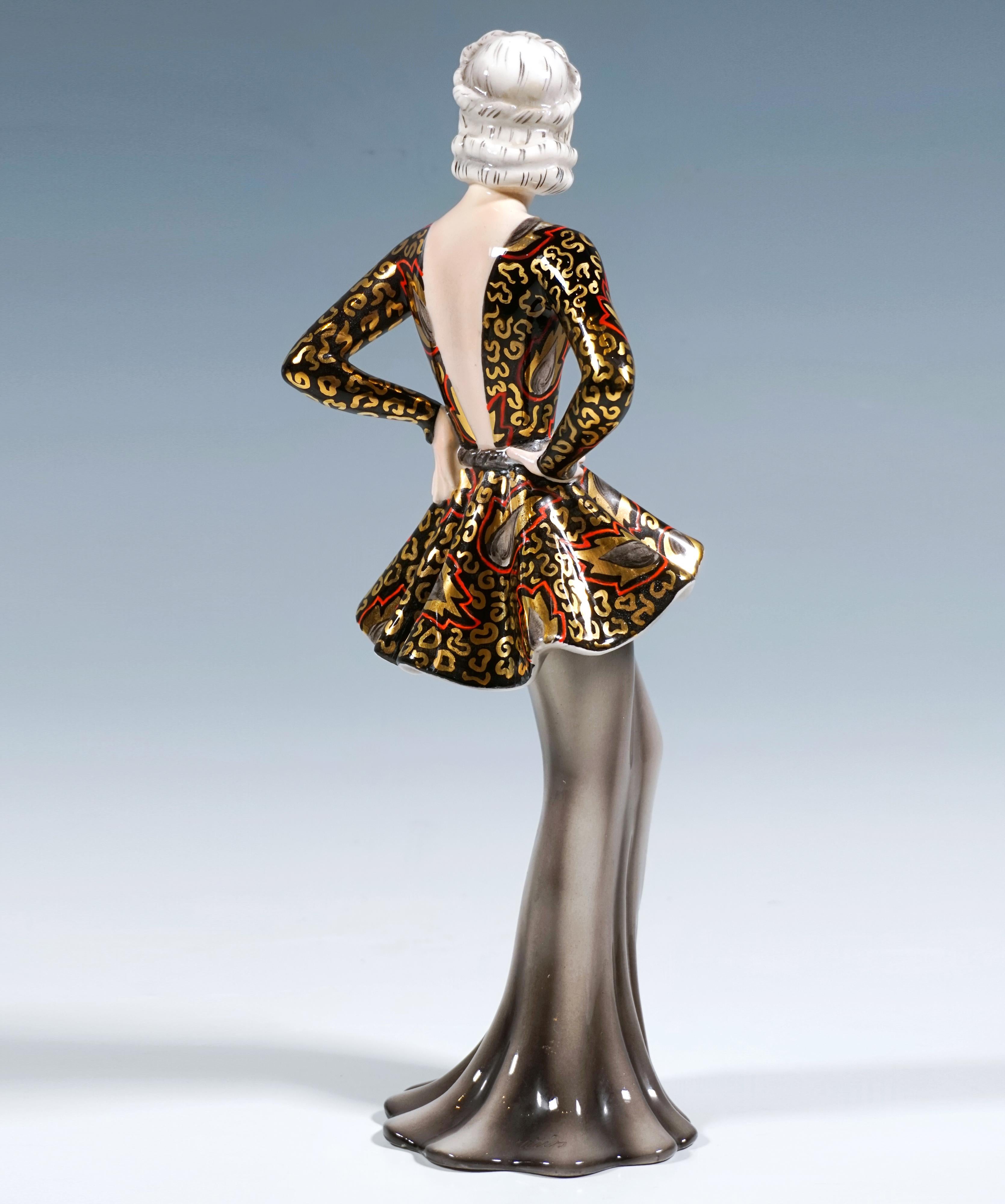 Art déco Goldscheider Vienna Art Déco Marlene Dietrich, 