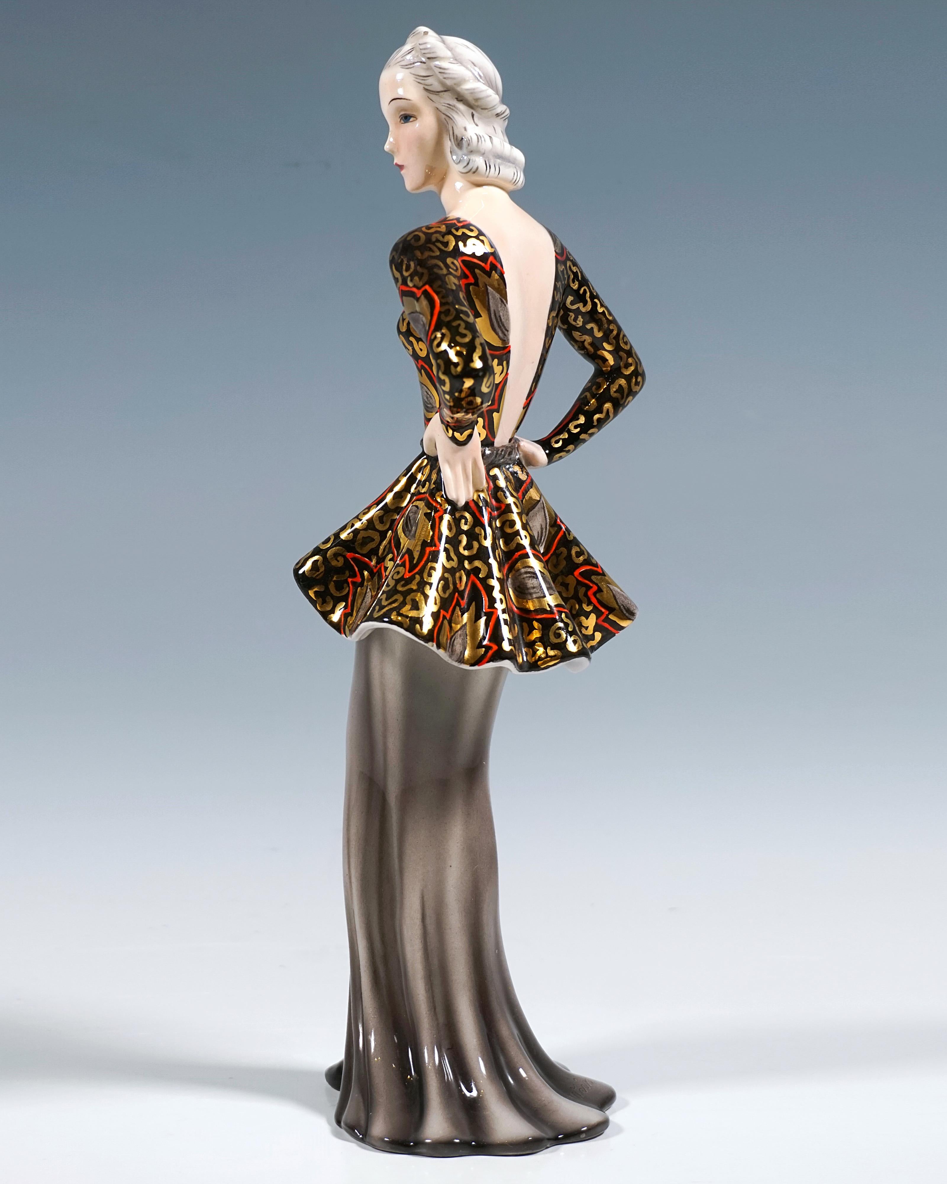Autrichien Goldscheider Vienna Art Déco Marlene Dietrich, 