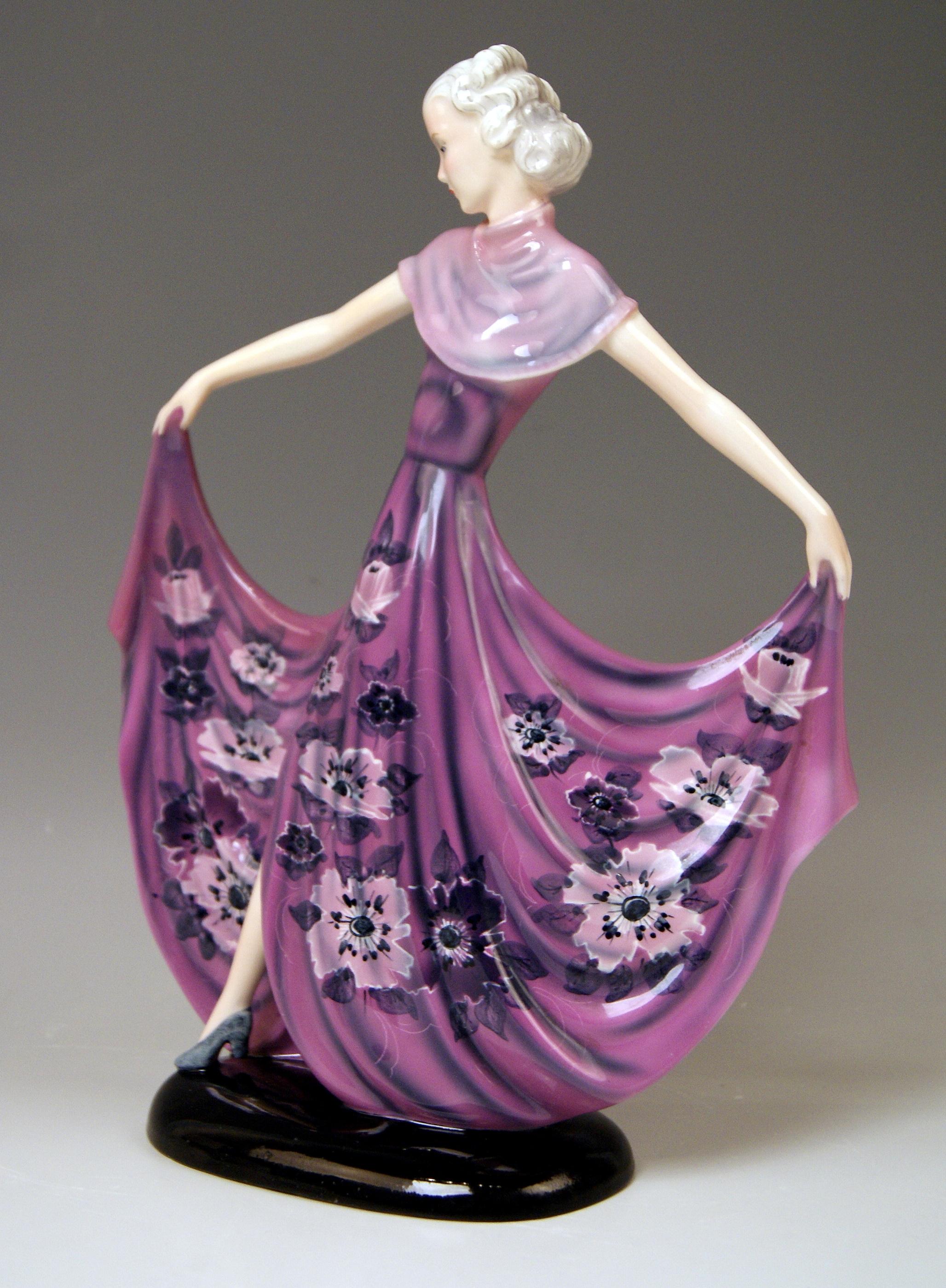 Art Deco Goldscheider Vienna Dakon Lady Dancer Susette Lilian Harvey Model 8083 Made 1938