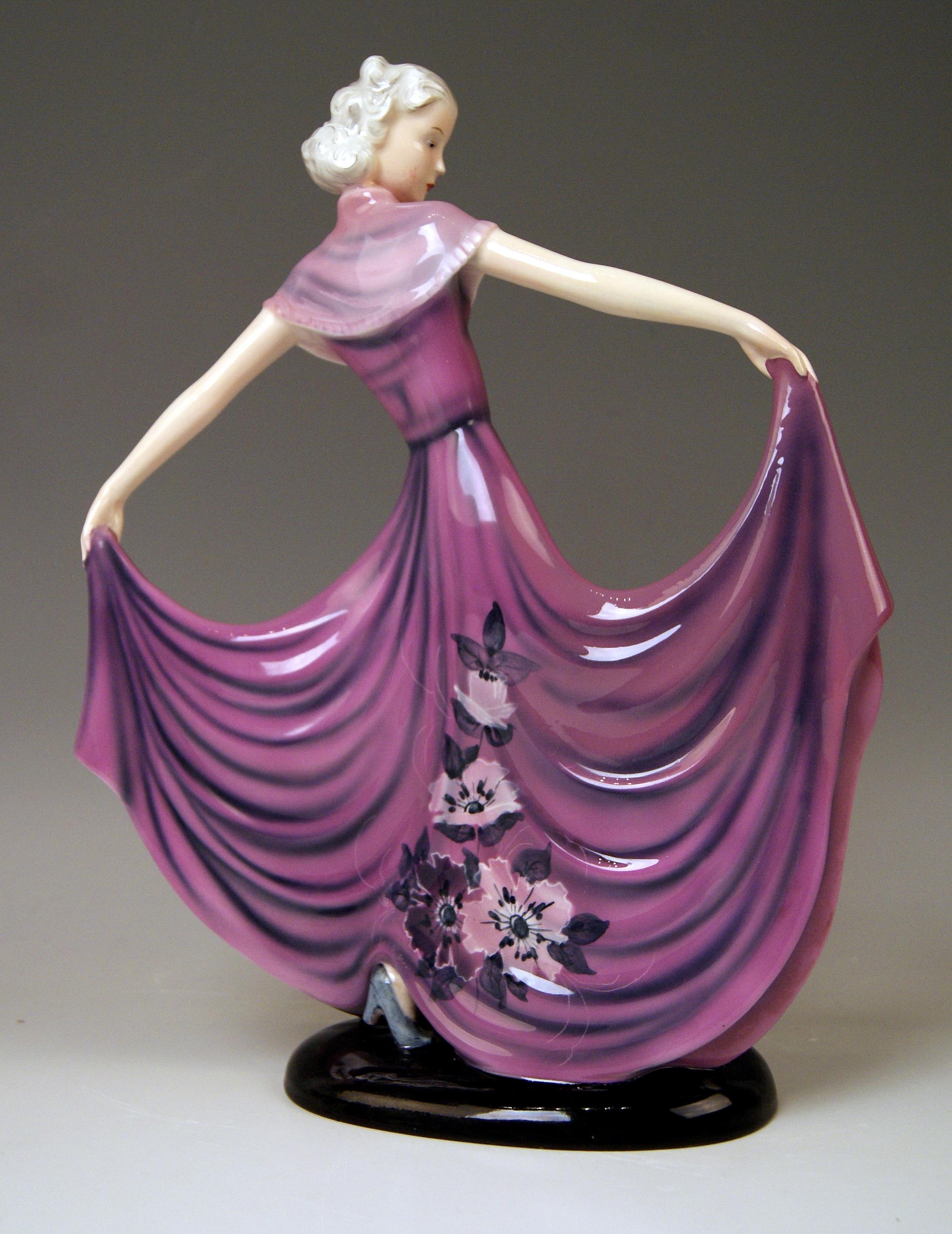 Austrian Goldscheider Vienna Dakon Lady Dancer Susette Lilian Harvey Model 8083 Made 1938